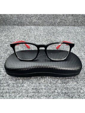 Ray-Ban Jr Kids Eyeglasses FRAMES ONLY Black Red RB 1553 3725 46-16-130 Full Rim